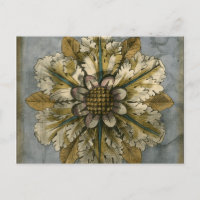 Decoratieve demask Rosette op grijze achtergrond