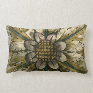 Decoratieve demask Rosette op grijze achtergrond Kussen