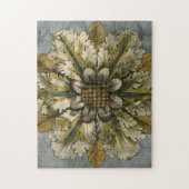 Decoratieve demask Rosette op grijze achtergrond Legpuzzel (Verticaal)