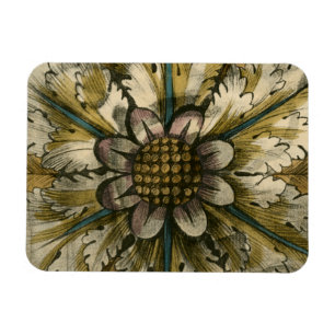 Decoratieve demask Rosette op grijze achtergrond Magneet