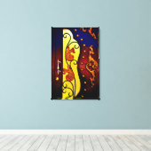 Decoratieve deur canvas afdruk (Insitu (Houten vloer))