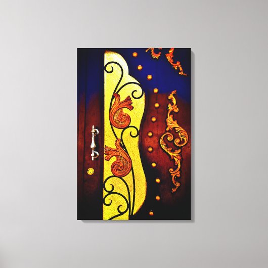 Decoratieve deur canvas afdruk (Voorkant)