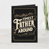  decoratieve elegante typografie Vaderdag Kaart (Voorkant)