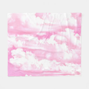 Decoratieve elegante zure powder roze wolken fleece deken
