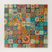 Decoratieve elementen: handgetekend patroon legpuzzel (Horizontaal)