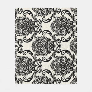 Decoratieve elementen, uit de vrije hand naadloze  fleece deken