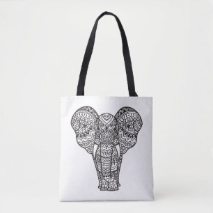 Decoratieve ellefantiestijl 2 draagtas