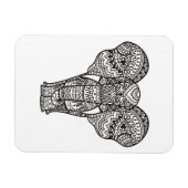 Decoratieve ellefantiestijl magneet (Horizontaal)
