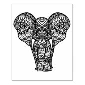 Decoratieve ellefantiestijl 	rubberstempel (Afrduk)