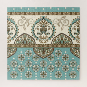 Decoratieve etnische Marokkaanse stijl grens Legpuzzel