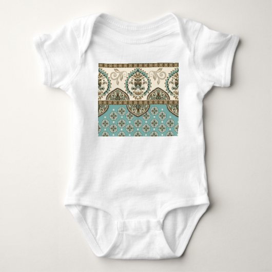 Decoratieve etnische Marokkaanse stijl grens Romper (Voorkant)