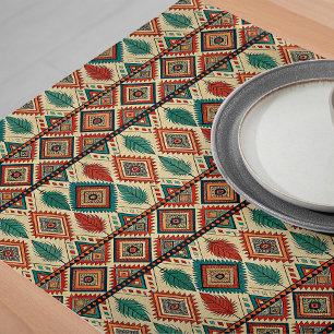Decoratieve etnische tafelloper Warm Artistic Touc