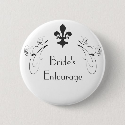 Decoratieve Fleur de Lis Brides Entourage Button (Voorkant)