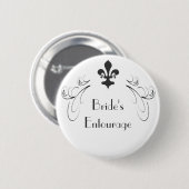 Decoratieve Fleur de Lis Brides Entourage Button (Voorkant /achterkant)