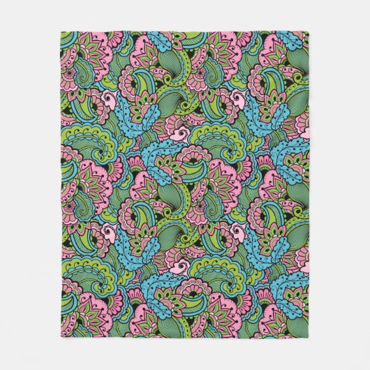 Decoratieve Floral Fleece Deken (Voorkant)