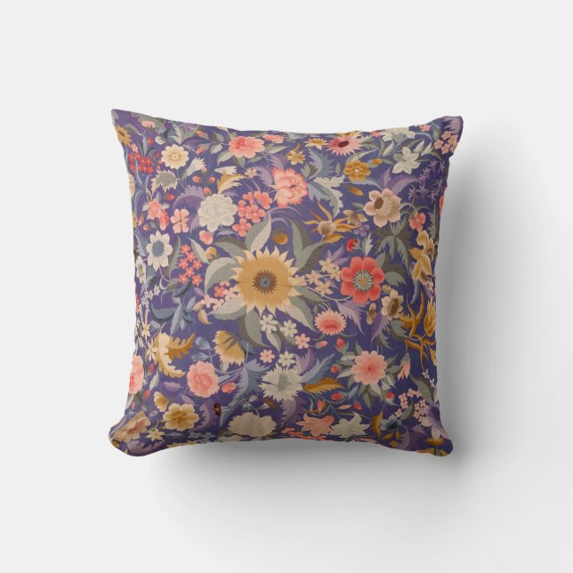 Decoratieve Floral Print Kussen (Voorkant)