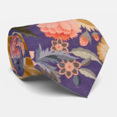 Decoratieve Floral Print Stropdas (Opgerold)