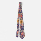 Decoratieve Floral Print Stropdas (Achterkant)