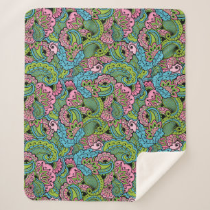 Decoratieve Floral Sherpa Deken