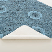 Decoratieve Floral Sherpa Deken (3/4)