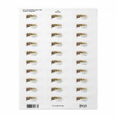 Decoratieve Floral Thanksgiving Etiket (Full Sheet)