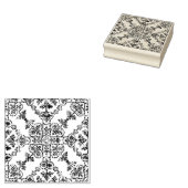 Decoratieve Franse Damast Rubber Stamp Rubberstempel (Gestempeld)