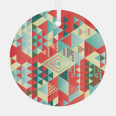 Decoratieve geometrische, abstracte,  elementen. glas ornament (Achterkant)