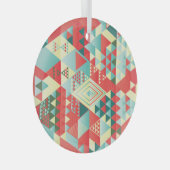 Decoratieve geometrische, abstracte,  elementen. glas ornament (Voorkant Rechts)