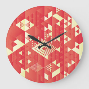 Decoratieve geometrische, abstracte elementen. grote klok