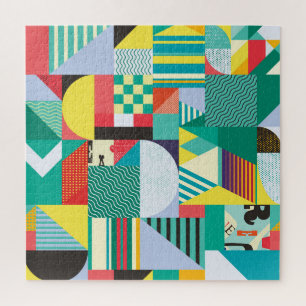 Decoratieve geometrische: patroonelementen legpuzzel