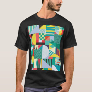 Decoratieve geometrische: patroonelementen t-shirt