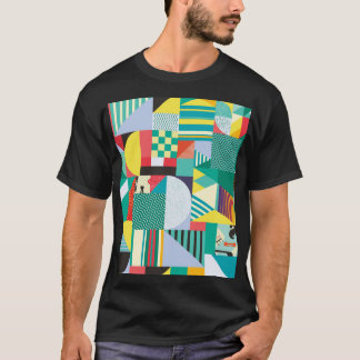 Decoratieve geometrische: patroonelementen t-shirt