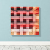 Decoratieve geruite kunst canvas afdruk (Insitu (Houten vloer))