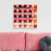 Decoratieve geruite kunst canvas afdruk (Insitu (Woonkamer))