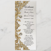 Decoratieve gouden bruiloft programma (Voorkant)