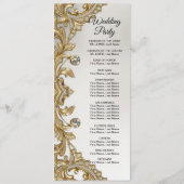 Decoratieve gouden bruiloft programma (Achterkant)