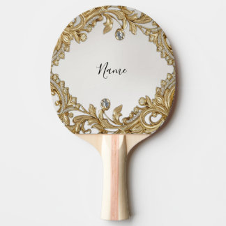 Decoratieve gouden Ping Pong Paddle Tafeltennisbatje
