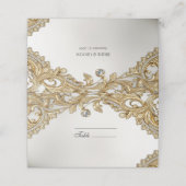 Decoratieve gouden plaatskaart (Buitenkant ongevouwen)