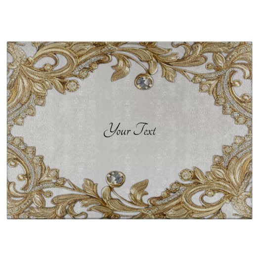 Decoratieve gouden snijplank (Voorkant)