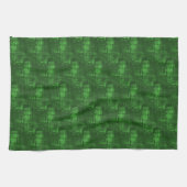Decoratieve groene keukenhanddoek (Horizontaal)