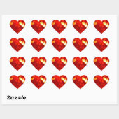 Decoratieve harten hart sticker (Vel)