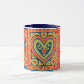 Decoratieve 'Heart' Ringer Coffee-Mok Mok (Midden)