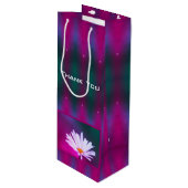 Decoratieve heldere kleur Dank u Wijn Cadeautas (Voorkant Gekanteld)