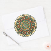 Decoratieve heldere mandala ronde sticker (Envelop)