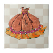 Decoratieve hennenTile Trivet Tegeltje (Voorkant)