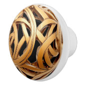 Decoratieve houten scrollwork orb keramische knop (Rechts)