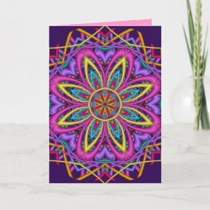 Decoratieve Kaleidoscoop Gelukkige Verjaardagskaar Kaart