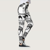 Decoratieve kamelen naadloos patroonontwerp leggings (Rechts)