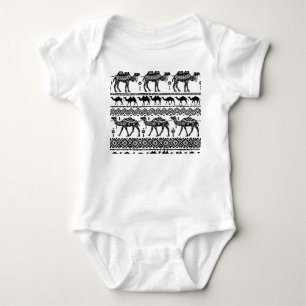 Decoratieve kamelen naadloos patroonontwerp romper
