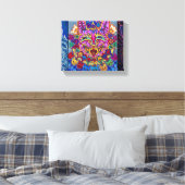 Decoratieve katten van Louis Wain Canvas Afdruk (Insitu (Slaapkamer))